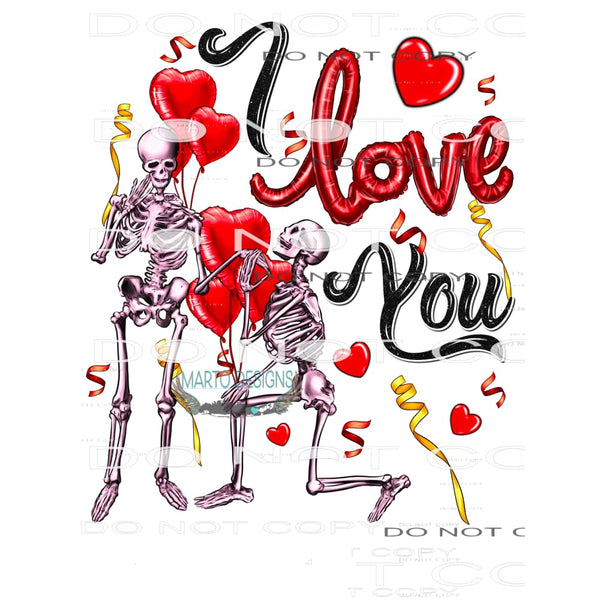 I Love You #8634 Sublimation transfers - Heat Transfer