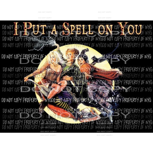 I put a spell on you hocus pocus 1 Sublimation transfers Heat Transfer
