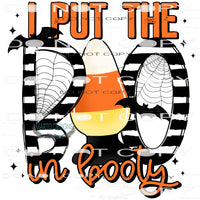 I Put The Boo In Booty #6954 Sublimation transfers - Heat