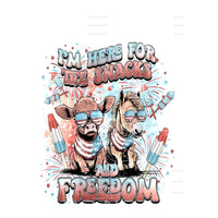 Im here for the snacks and freedom America # 9937