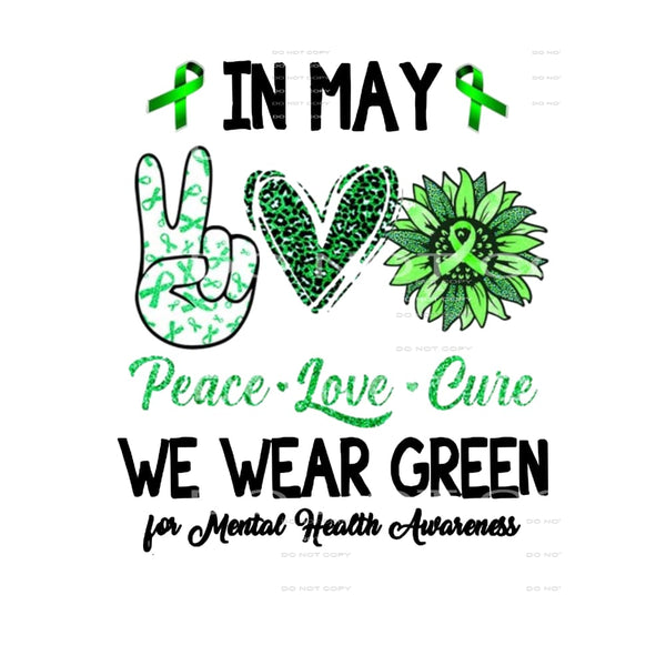 in may peace love cure Sublimation transfers - Heat Transfer