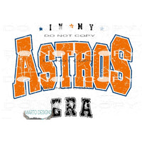 In my Astros era # 1008 Sublimation transfers - Heat