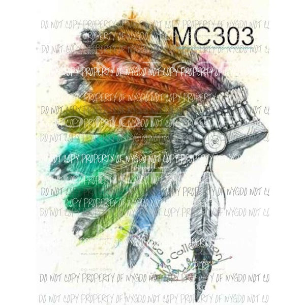 Indian head dress mc303 headdress sublimation Transfer Heat Transfer