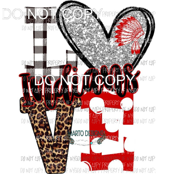 Indians love polka dot heart red silver Sublimation transfers Heat Transfer