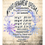 INTRO ORNAMENT KIT SPECIAL LIMITED QTY ON EACH OF THE SETS CHOOSE STYLE IN NOTES Heat Transfer