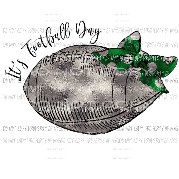 its football day Green Bow blank Sublimation transfers Heat Transfer