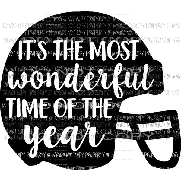 Its The Most Wonderful Time Of The Year football helmet Sublimation transfers Heat Transfer