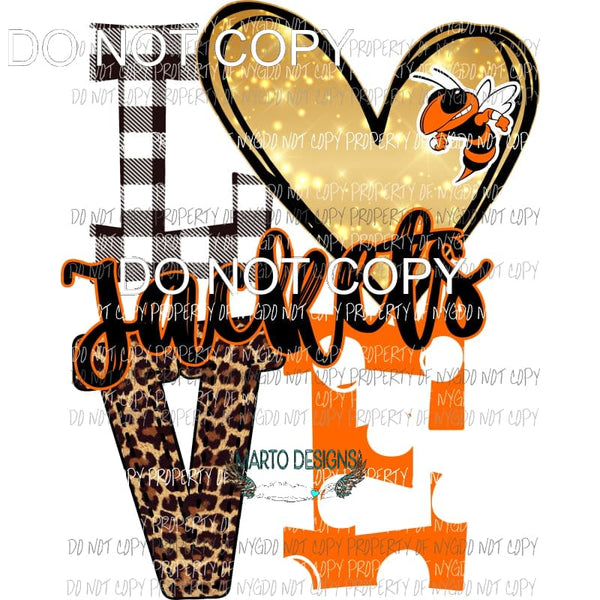 Jackets Orange and black bee love polka dot Sublimation transfers Heat Transfer