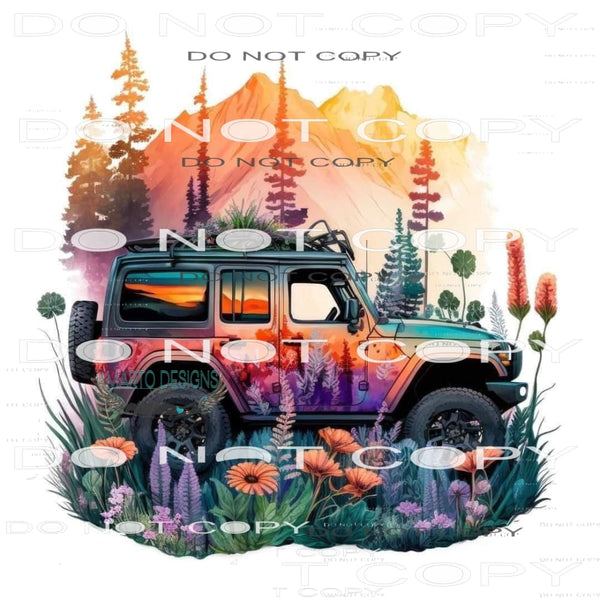 jeep # 107 Sublimation transfers - Heat Transfer Graphic Tee