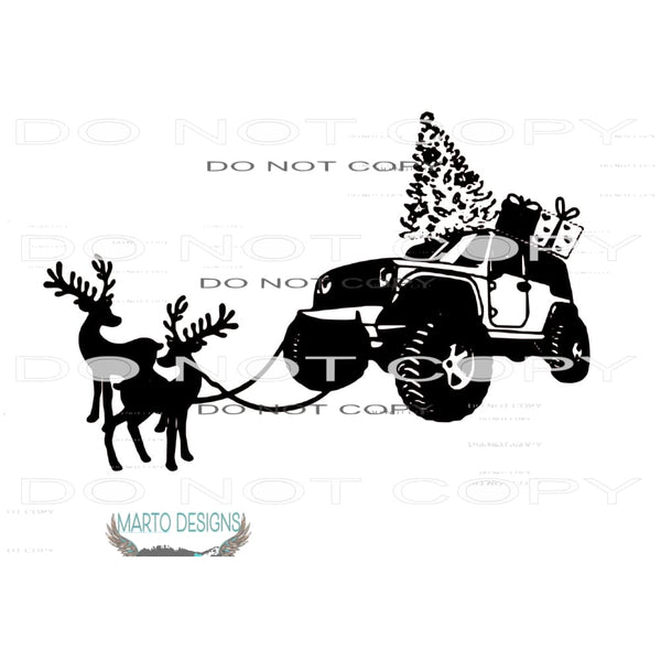 jeep Christmas # 20056 Sublimation transfers - Heat Transfer