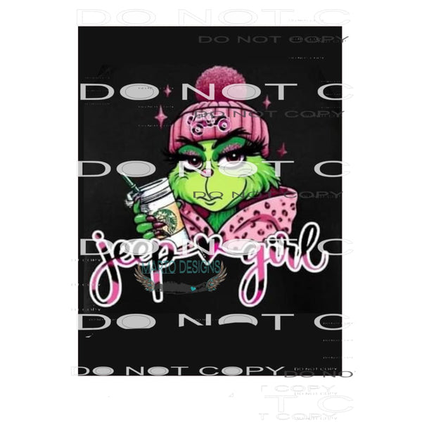 jeep girl # 116 Sublimation transfer - Heat Transfer Graphic