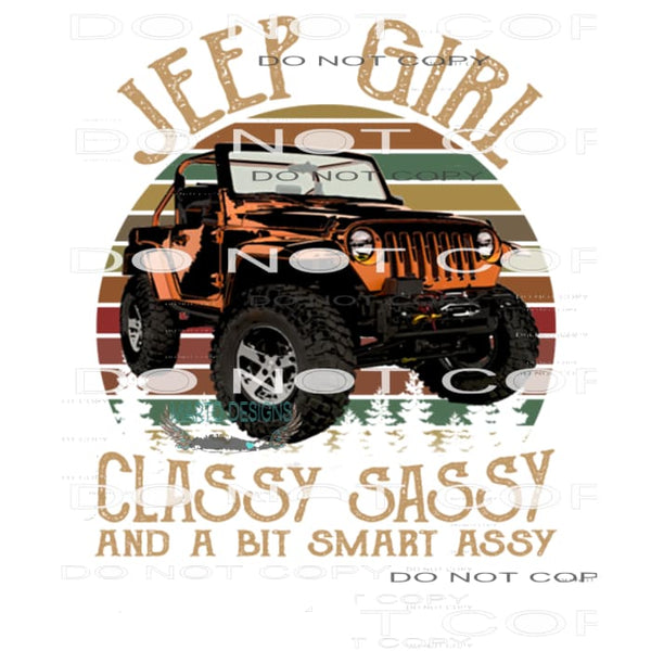 Jeep Girl #9148 Sublimation transfers - Heat Transfer