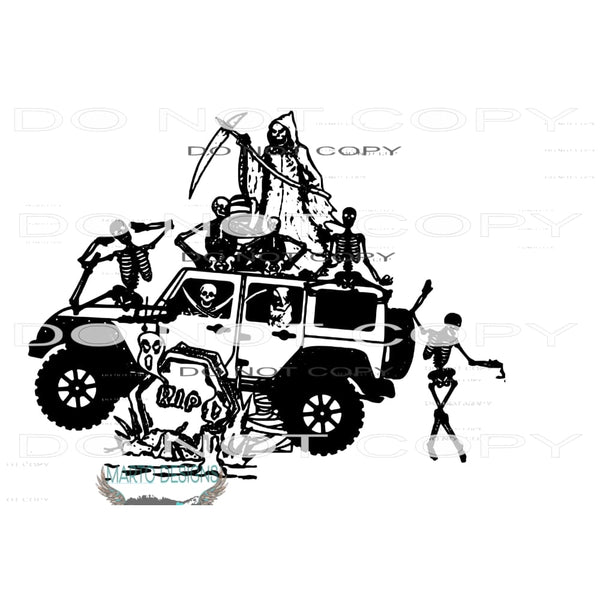 Jeep Halloween # 20054 Sublimation transfers - Heat Transfer