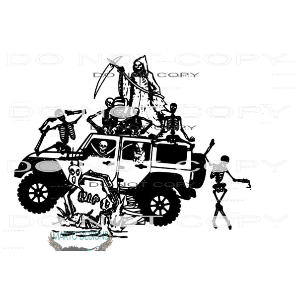 Jeep Halloween # 20054 Sublimation transfers - Heat Transfer
