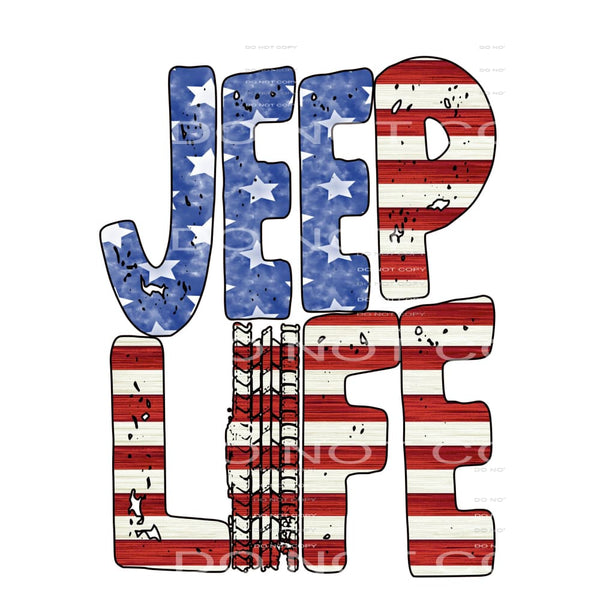 jeep life flag # 88837 Sublimation transfers - Heat Transfer