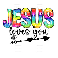 Jesus loves you # 400 Sublimation transfers - Heat Transfer