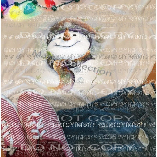 Jolly the snowman Sublimation Transfer Child size Heat Transfer