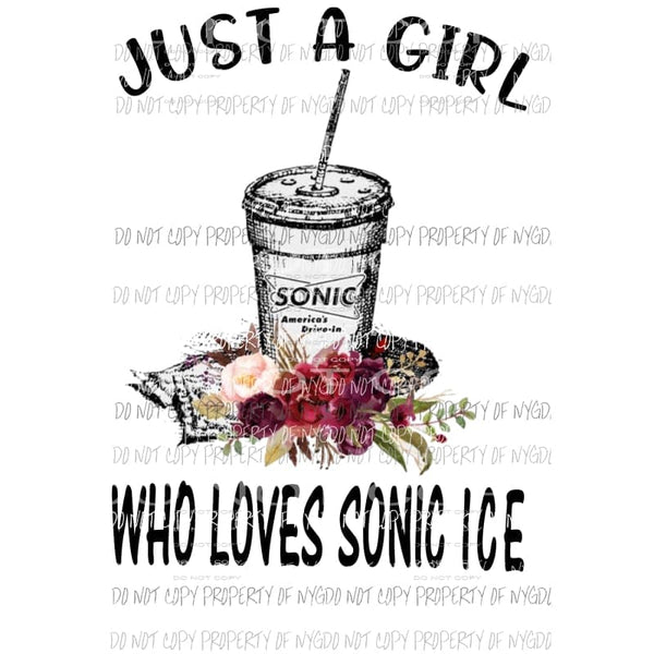 Just A girl who loves Sonic ICE Sublimation transfers Heat Transfer