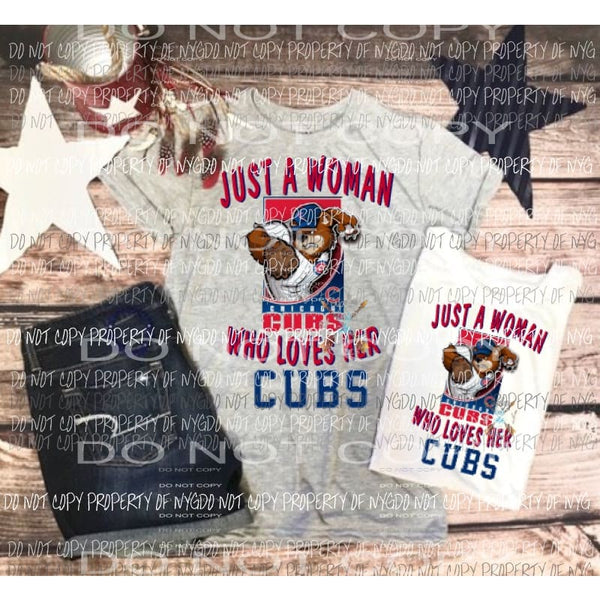 just a woman cubs 1 sublimation transfer Heat Transfer