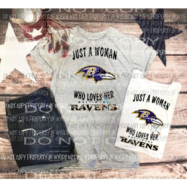 just a woman ravens sublimation transfer Heat Transfer