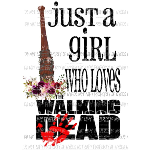 just a woman walking dead sublimation transfer Heat Transfer