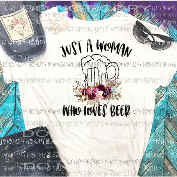 just a woman who loves beer - mug sublimation transfer Heat Transfer