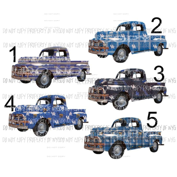Kentucky Trucks you choose 1-5 Sublimation Transfers Heat Transfer