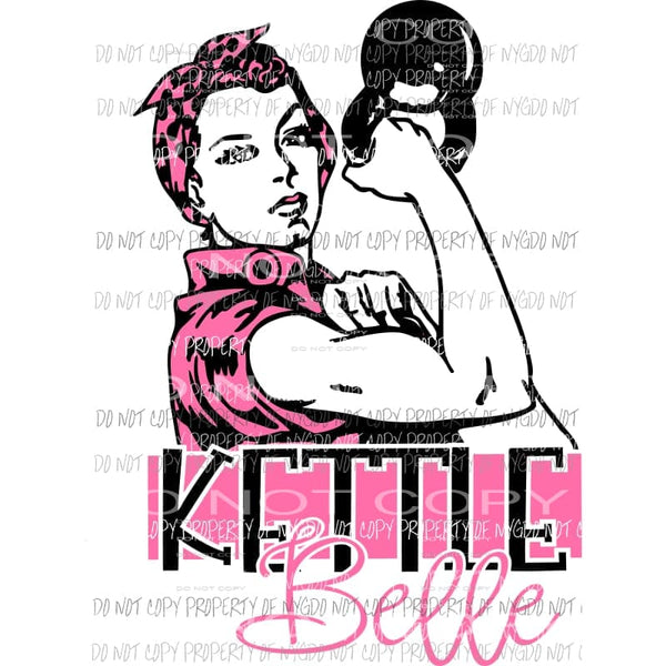 Kettle Belle pink Sublimation transfers Heat Transfer