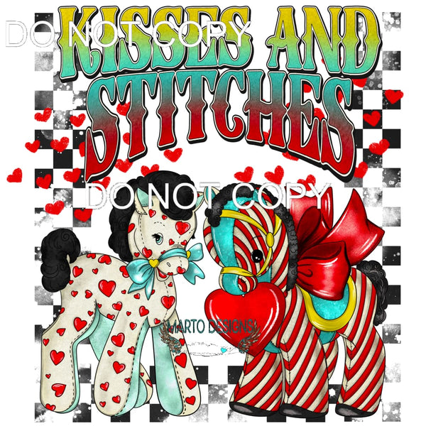 Kisses And Stitches #9155 Sublimation transfers - Heat
