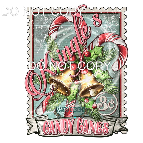 Kringle’s Candy Canes #7992 Sublimation transfers - Heat