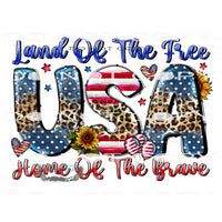 Land Of The Free #10848 Sublimation transfers - Heat