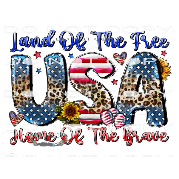 Land Of The Free #10848 Sublimation transfers - Heat