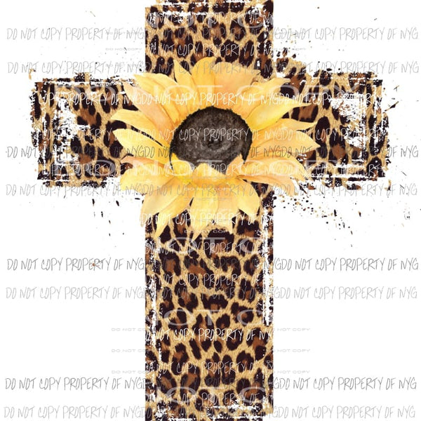 Leopard Cross Sublimation transfers Heat Transfer