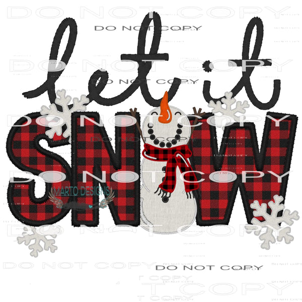Let It Snow #7465 Sublimation transfers - Heat Transfer
