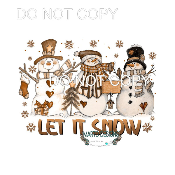 Let It Snow #8077 Sublimation transfers - Heat Transfer