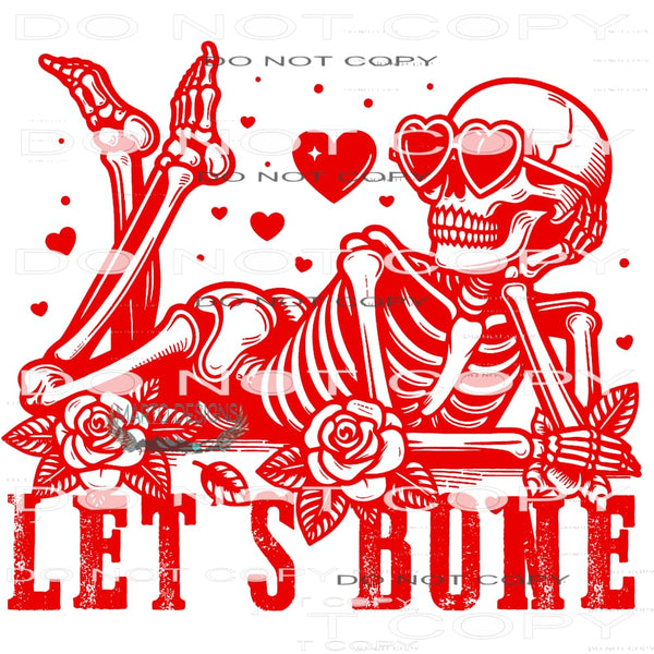 Let’s Bone #8845 Sublimation transfers - Heat Transfer
