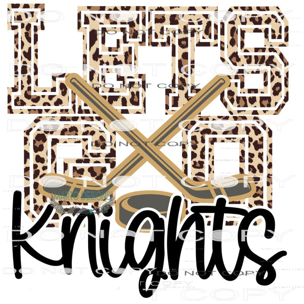 Let’s Go Knights #9404 Sublimation transfers - Heat Transfer