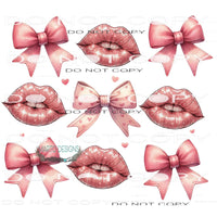 Lips and Bows #11200 Sublimation transfer - Heat Transfer