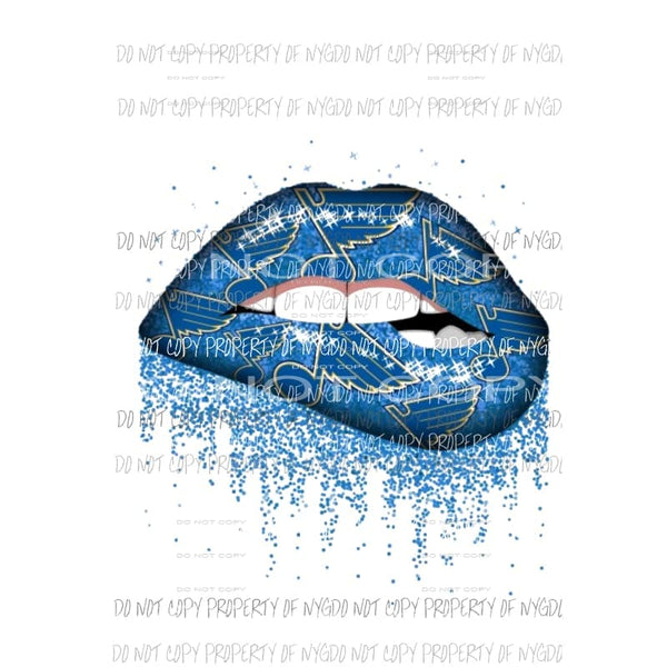 Lips Blues Sublimation transfers Heat Transfer