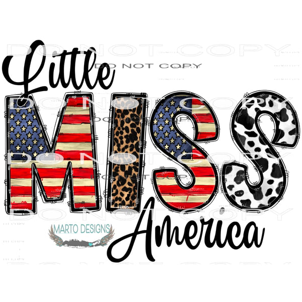 Little Miss America #10908 Sublimation transfer - Heat