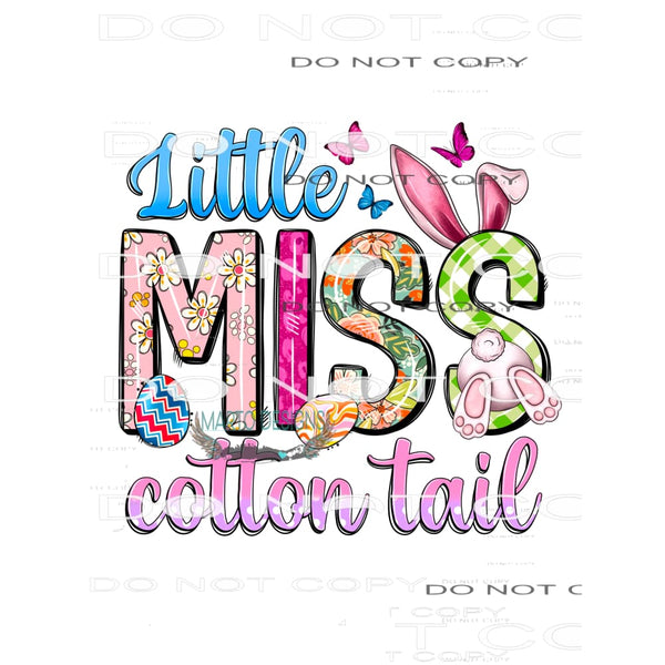 Little Miss Cotton Tail #8933 Sublimation transfers - Heat