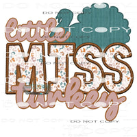 Little Miss Turkey #7497 Sublimation transfers - Heat