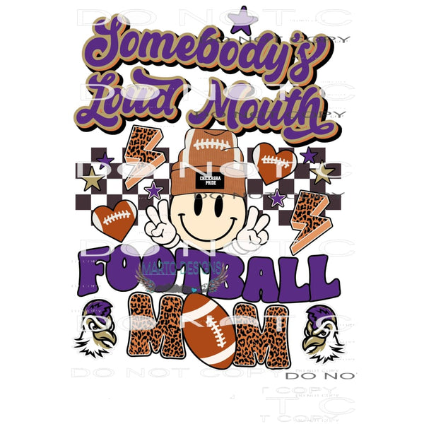 loud mouth football mom chickasha # 1040 Sublimation