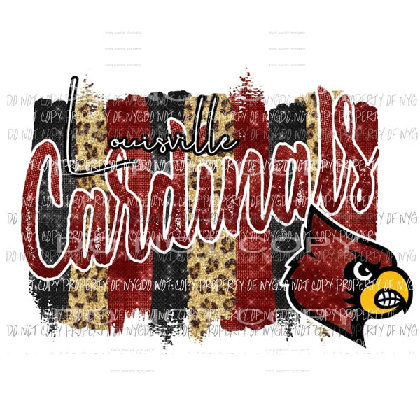 Louisville Cardinals Paint pallet Sublimation transfers Heat Transfer