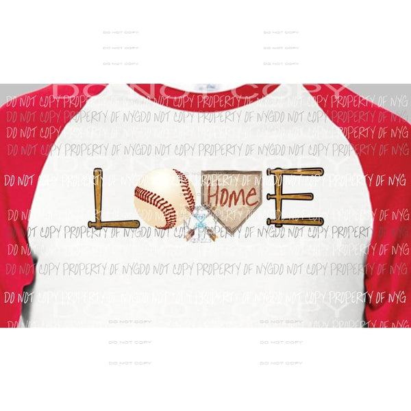 Love 1 baseball sublimation transfer Heat Transfer