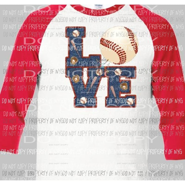 Love 2 baseball sublimation transfer Heat Transfer