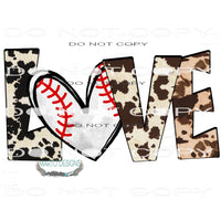 Love Baseball #10696 Sublimation transfers - Heat Transfer