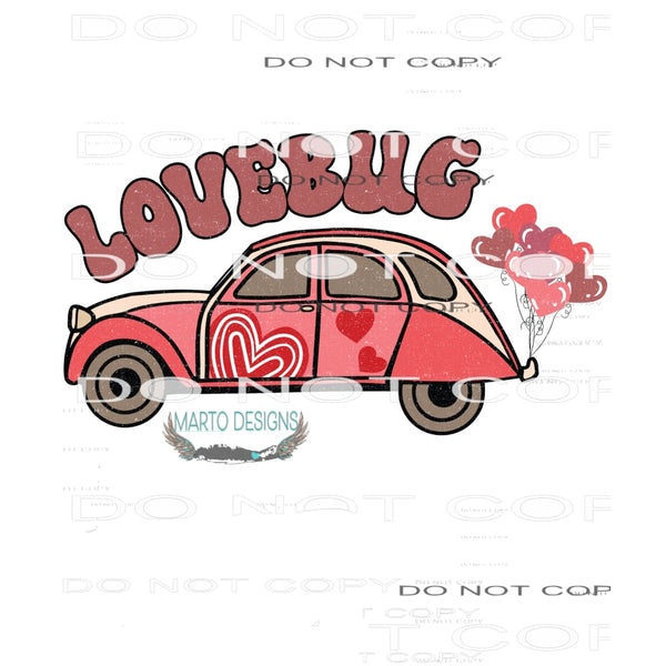 Love Bug #9126 Sublimation transfers - Heat Transfer Graphic