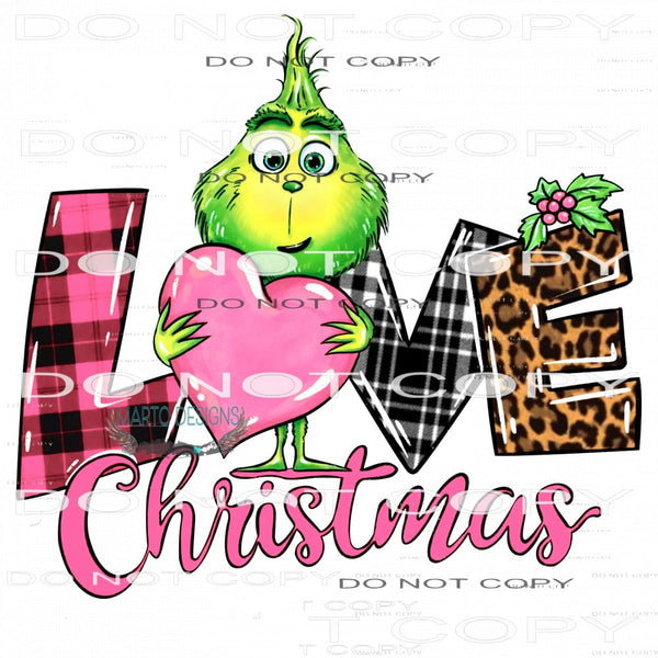 Love Christmas #7577 Sublimation transfers - Heat Transfer