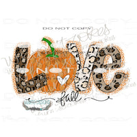 Love Fall #6804 Sublimation transfers - Heat Transfer